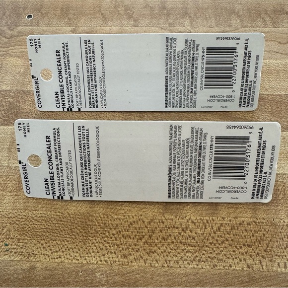 Lot Of 2 COVERGIRL Clean Invisible Concealer, 175 Honey Miel NEW / Sealed - Picture 4 of 4